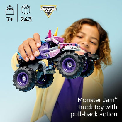LEGO Technic Monster Jam Sparkle Smash Pull-Back Truck Toy for Boys & Girls - Monster Truck Building Toy W/Pull-Back Racing Action for Kids, Ages 7+ - Gift Idea for Birthdays - 42220