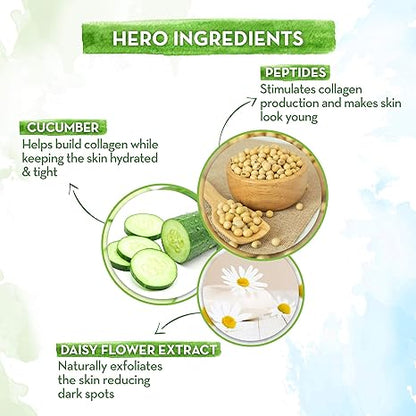 Mamaearth Eye Cream with Cucumber & Peptides, 20g | Lightweight cream texture suitable for daily skincare routines.