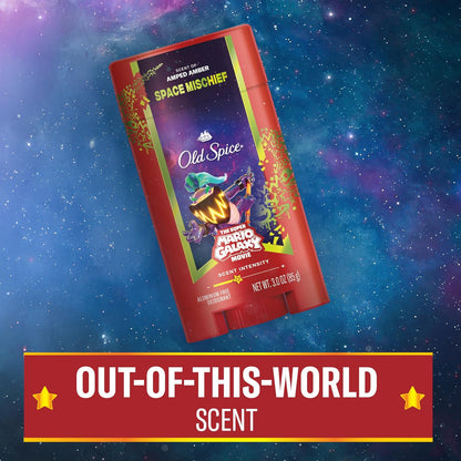 Old Spice Aluminum Free Deodorant for Men, Old Spice x The Super Mario Galaxy Movie, 24/7 Lasting Freshness, Lasting Odor Protection, Smell Super with Space Mischief, Amped Amber Scent, 3.0 oz