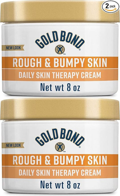 Gold Bond Ultimate Rough & Bumpy Daily Skin Therapy, 8 Ounce, Helps Exfoliate and Moisturize to Smooth, Soften, and Reduce The Appearance and Feel of Bumps and Rough Skin Patches - Pack of 2