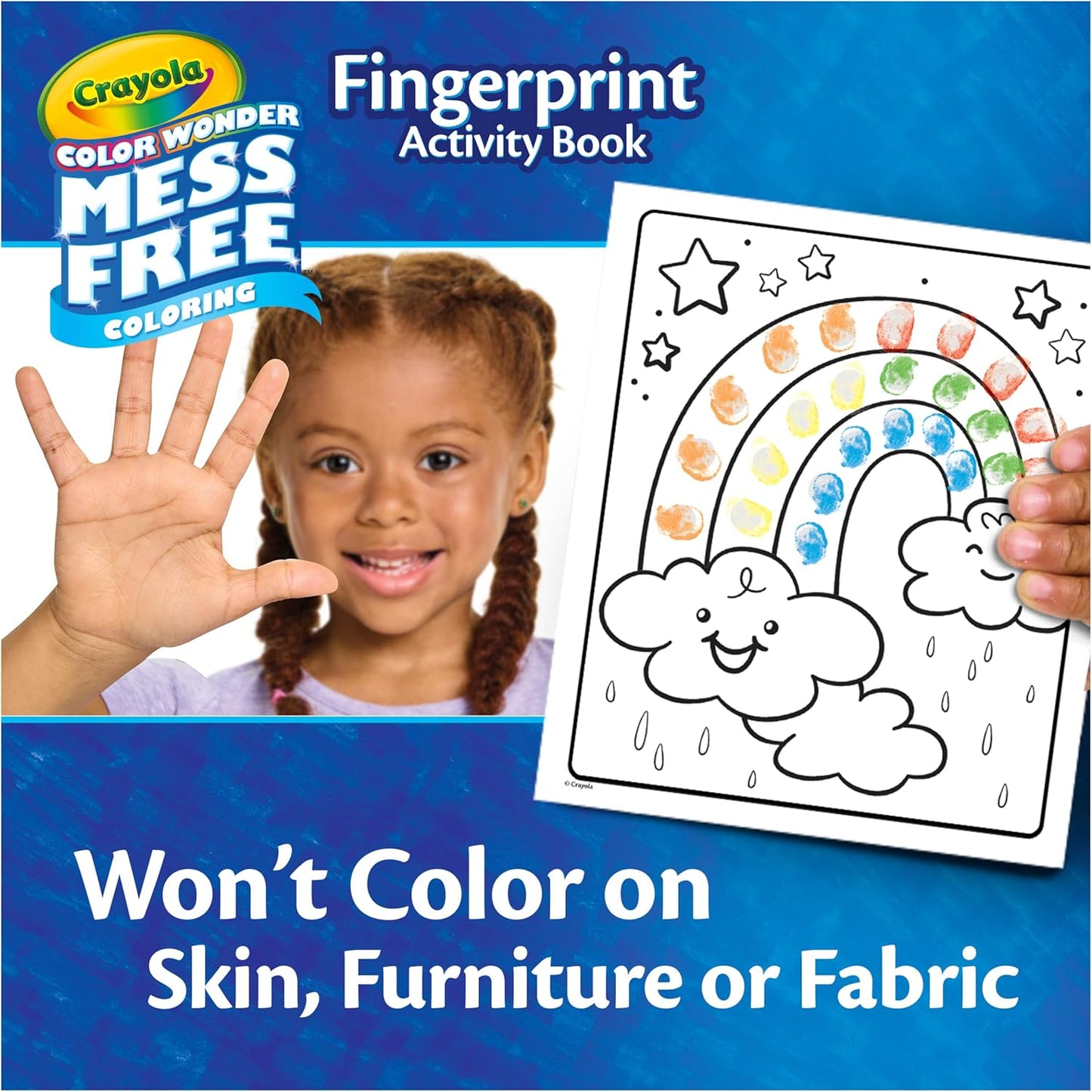 Crayola Color Wonder Mess Free Fingerprint Activity Book, Finger Painting Alternative, Arts & Crafts Gift for Kids Ages 3+