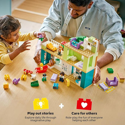 LEGO DUPLO Town 3 in 1 Modern Family House with Figures Building Toy - Learning Play Set for Toddler Boys & Girls, Ages 2+ - Fine Motor Skills Toys for Preschool - Gift for Birthdays - 10470
