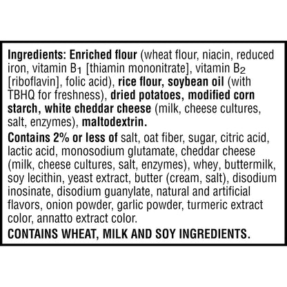 Cheez-It Snap'd Cheese Cracker Chips, Thin Crisps, Extra Crunchy, Sharp White Cheddar (6 Bags)