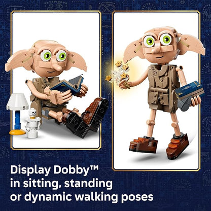 LEGO Harry Potter Dobby the Free Elf 76469 | Collectible Building Toy for Girls & Boys, Ages 8+, Display as Bedroom or Book Shelf Decor, 379 pieces, Gift Idea