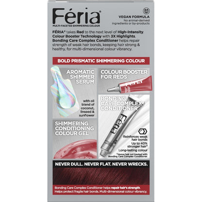 L'Oreal Paris Feria Multi-Faceted Shimmering Permanent Hair Color, R48 Red Velvet (Intense Deep Auburn), Pack of 1 Hair Dye Kit