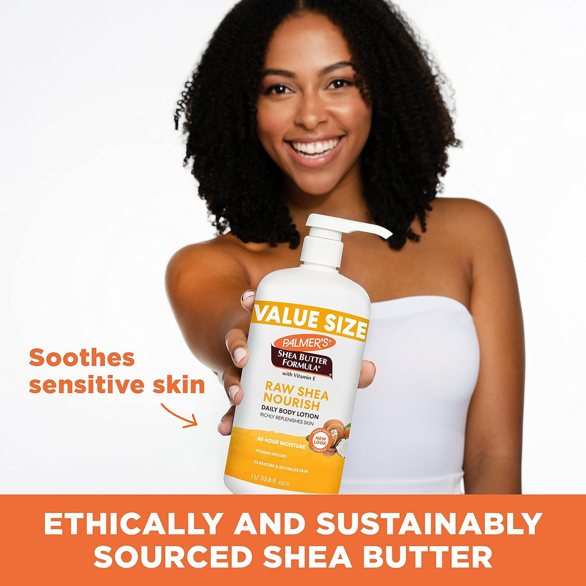 Palmer's Raw Shea Body Lotion for Dry Skin (33.8 Oz)