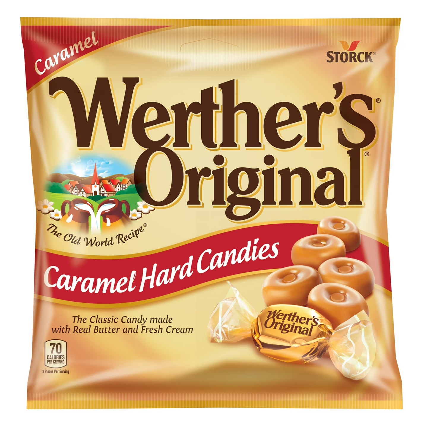 (6 pack) Werthers Original Hard Caramel Candy, 5.5 oz