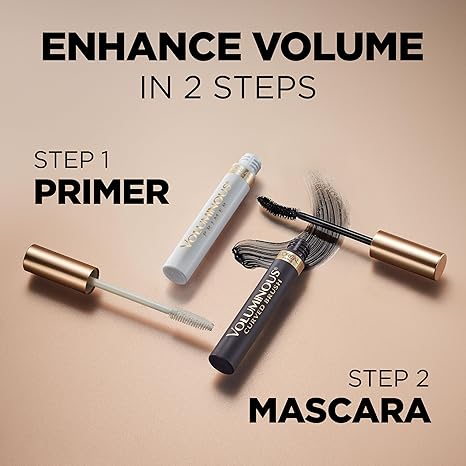 L’Oreal Paris Original Voluminous Mascara, Building Mascara Volume and Length Formula, Curved Brush, Washable, Black, 0.26 Fl Oz., 2 Count