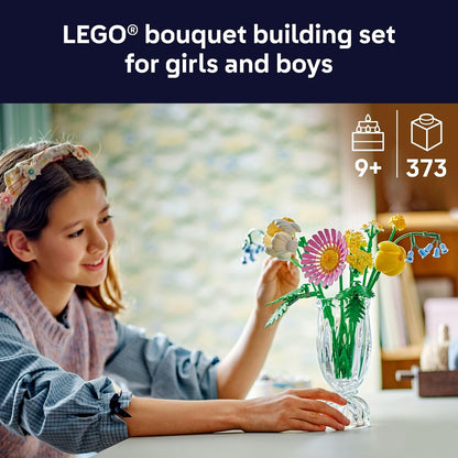 LEGO Botanicals Petite Sunny Bouquet Building Toy - DIY Floral Arrangement for Girls & Boys, Ages 9+ - Gift for Birthdays - Bedroom, Desk, Home Decor - 10347