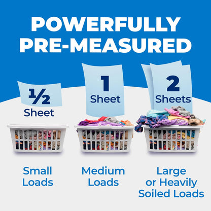ARM & HAMMER 5-in-1 Power Sheets Laundry Detergent, Spring Rain, 50 Count