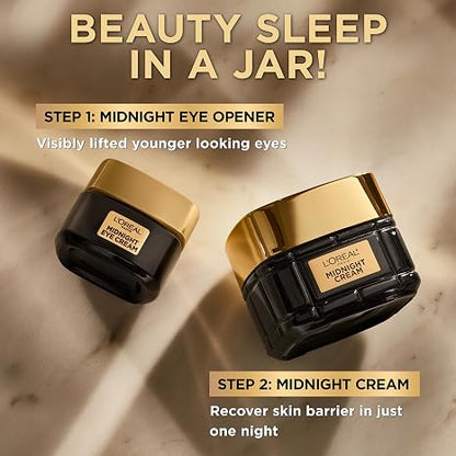 L’Oreal Paris Age Perfect Anti-Aging Midnight Face Cream + Midnight Eye Cream, Smooths Wrinkles & Reduces 8 signs of Eye-Aging + Face Cream Face Serum Samples