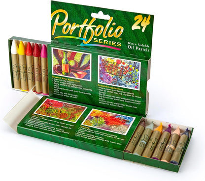 Crayola Portfolio Series Oil Pastels, Water Soluble, 24 Count, Colors May Vary