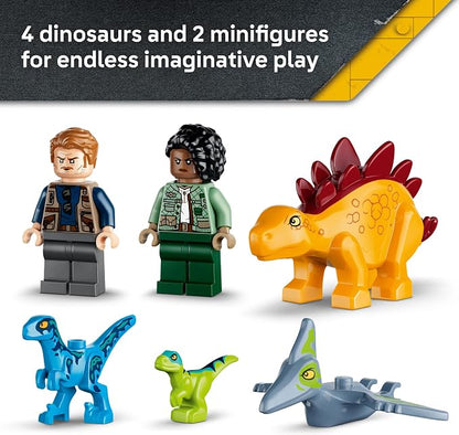 LEGO Jurassic World Velociraptor, Stegosaurus & Pteranodon Rescue 77981