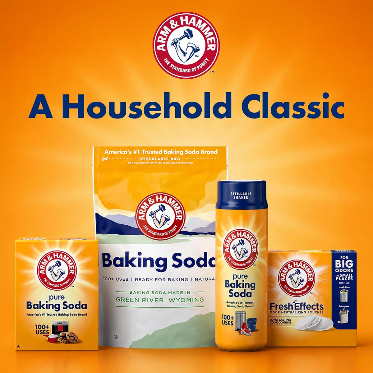 Arm & Hammer Pure Baking Soda Shaker - 12 Oz - (Pack of 6)