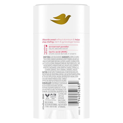 Dove Whole Body Deodorant Stick for Women, Anti-Chafe, Berry Blush, 2.4 oz