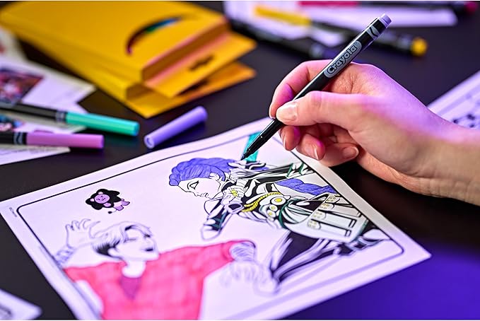 Crayola Kpop Demon Hunters Art Case (40+pcs), Coloring & Sticker Craft Kit | Arts & Crafts Kit, Holiday, Birthday Gift for Kids & Teens, Screen Free Travel Activity Set, Kpop Demon Hunters Toys, Ages 8+