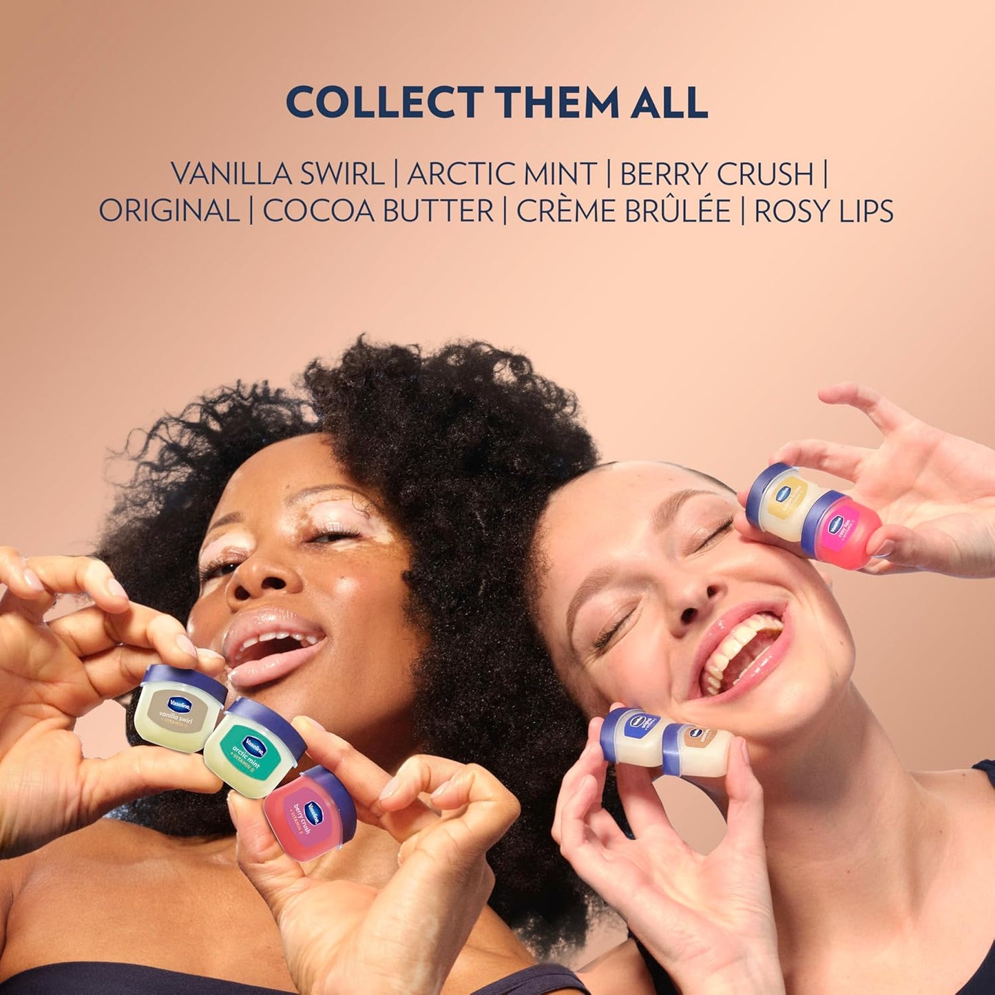 Vaseline Lip Balm Mini 2 ct Cocoa Butter For Dry Cracked Skin Hydrating Lip Balm 0.5 oz