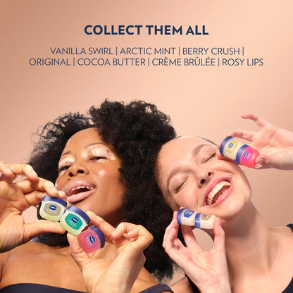 Vaseline Lip Balm Mini 2 ct Cocoa Butter For Dry Cracked Skin Hydrating Lip Balm 0.5 oz
