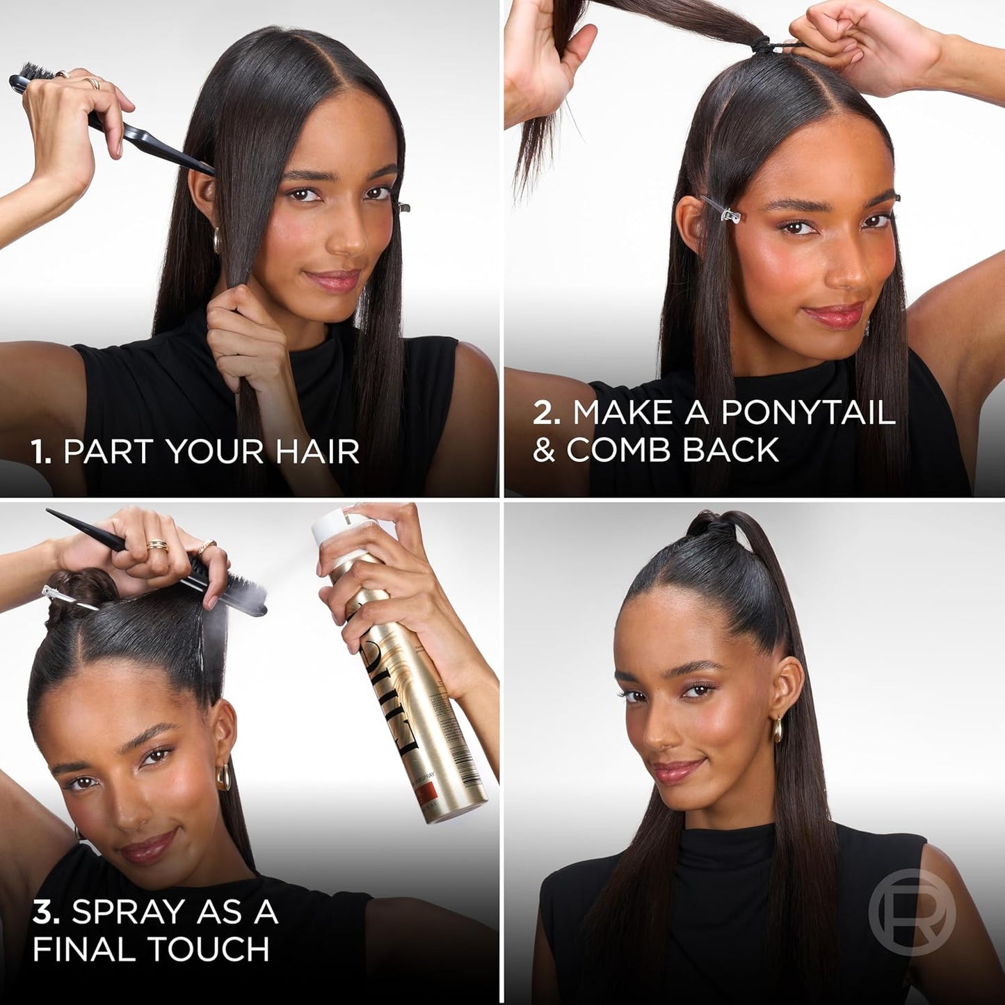 L'Oreal Paris Elnett Unscented Hairspray, up to 72-Hour Extra Strong Hold Formula with Humidity Resistant Frizz Control, Hairspray with Soft, Brushable Finish, 2.2 oz