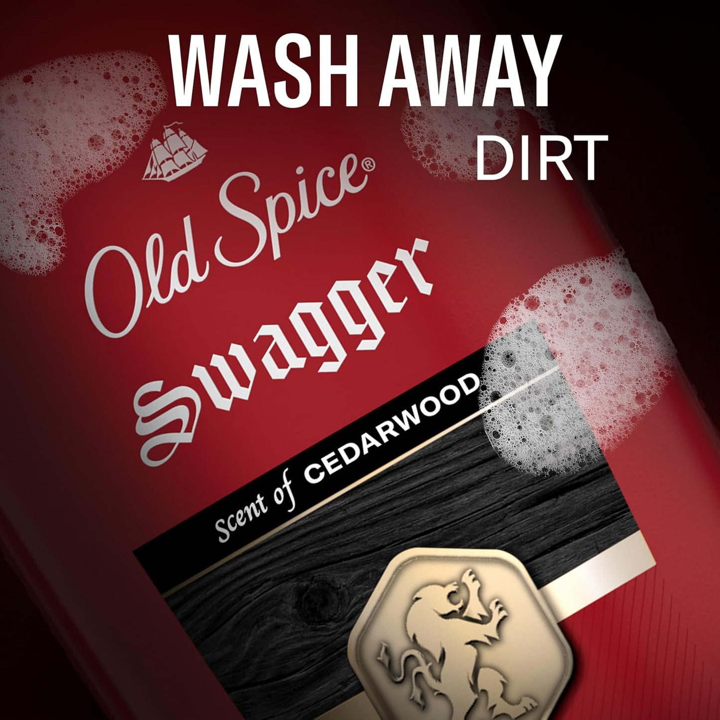 Old Spice Body Wash for Men, 24/7 Shower Fresh with Long Lasting Scent, Refreshing 3X Defense, Red Collection, Swagger with Cedarwood Scent, 33.4 oz (Pack of 4)