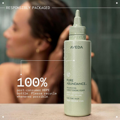 AVEDA Pure Abundance Volumizing Conditioning Rinse | Lightweight Volumizing Conditioner For Fine Hair | Reduces Breakage | Notes of Jasmine, Peppermint, Pamarosa and Ylang Ylang | 5 Fl Oz