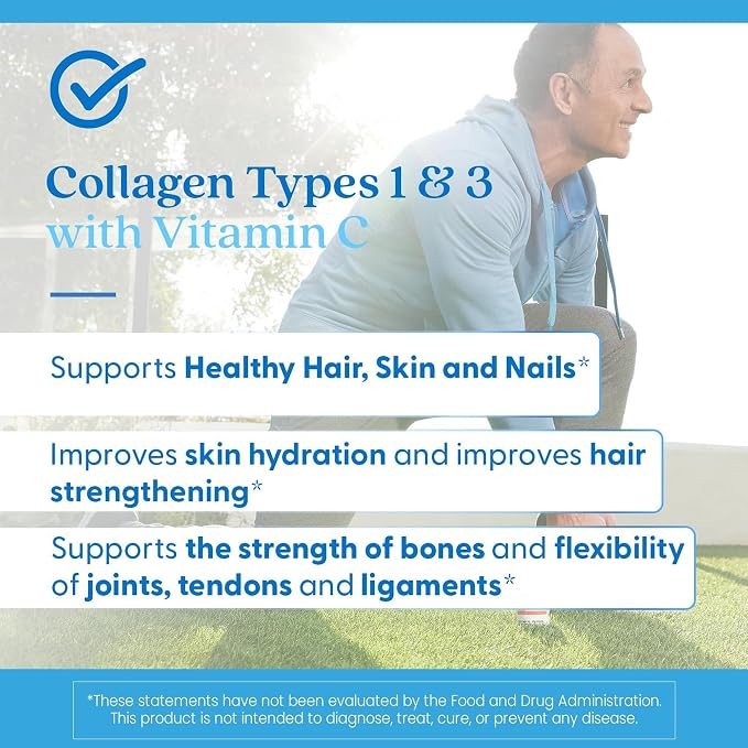 Doctor's Best Collagen Peptides Types 1 & 3, Supports Hair, 240 Capsules