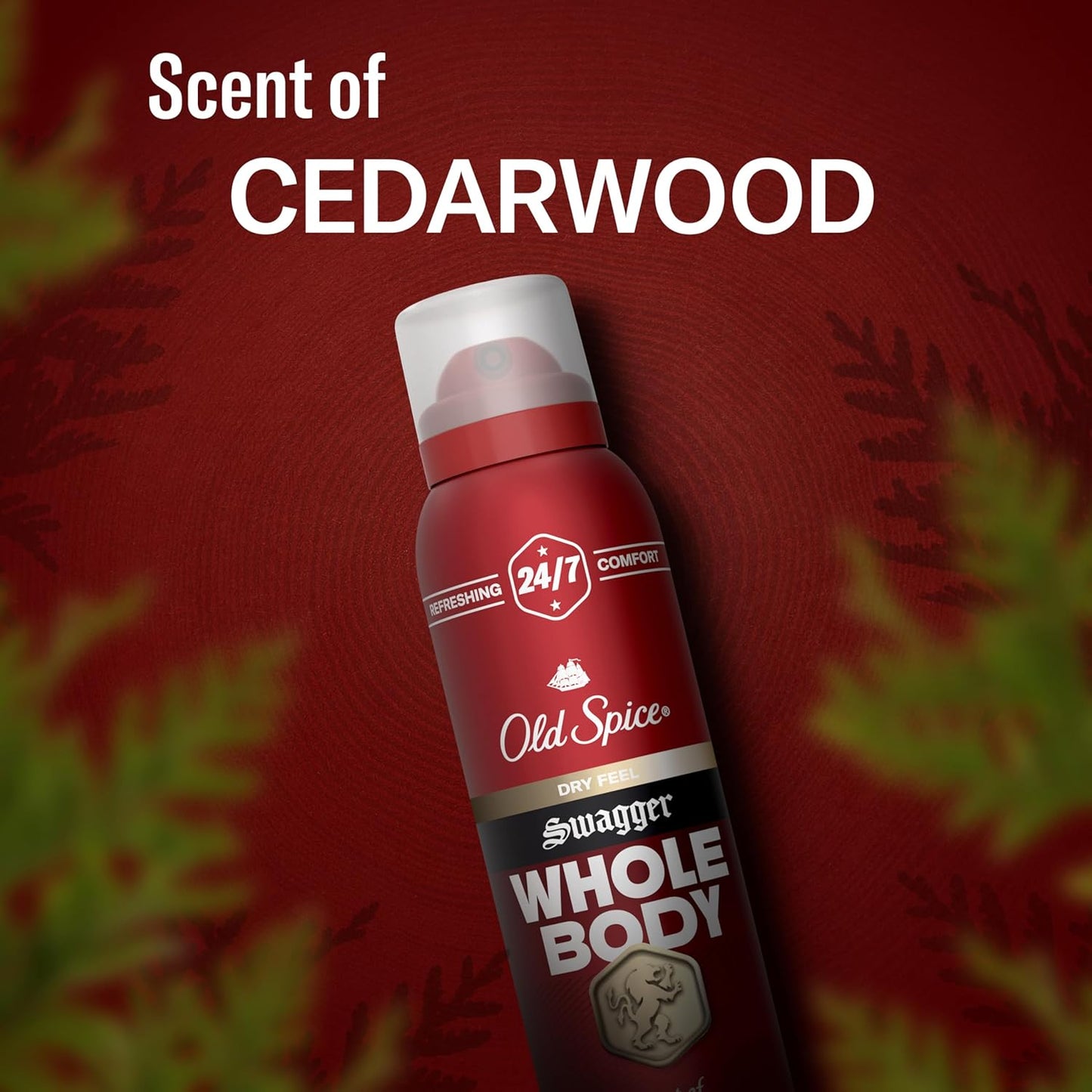 Old Spice Whole Body Deodorant for Men, Swagger, Aluminum Free Spray for 24/7 Freshness, Dermatologist Tested Whole Body Deodorant, 3.5 Ounce