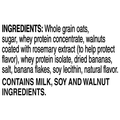 Quaker, Protein Instant Oatmeal, Banana Nut, 12.9 Oz, 6 Count (Pack of 12)