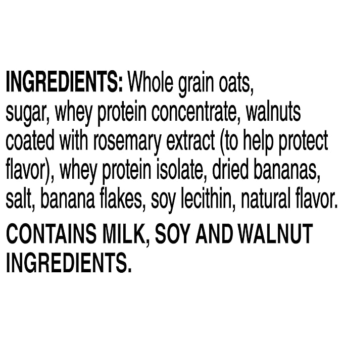 Quaker, Protein Instant Oatmeal, Banana Nut, 12.9 Oz, 6 Count (Pack of 1)