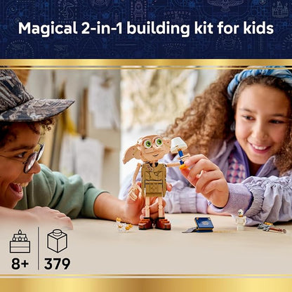 LEGO Harry Potter Dobby the Free Elf 76469 | Collectible Building Toy for Girls & Boys, Ages 8+, Display as Bedroom or Book Shelf Decor, 379 pieces, Gift Idea