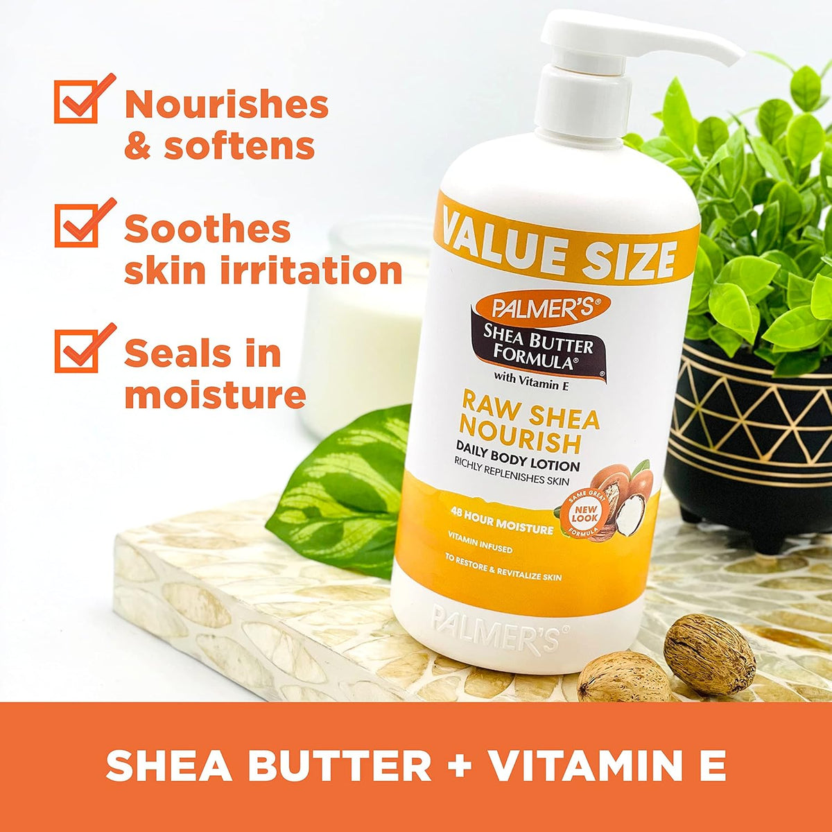 Palmer's Raw Shea Body Lotion for Dry Skin (33.8 Oz)