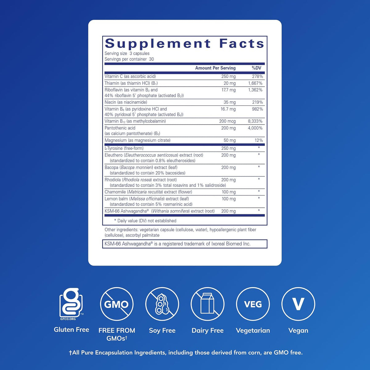 Pure Encapsulations Daily Stress Formula, 90 Capsules