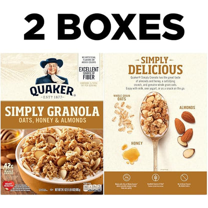 Quaker Simply Granola Honey & Almond,(Pack of 4)