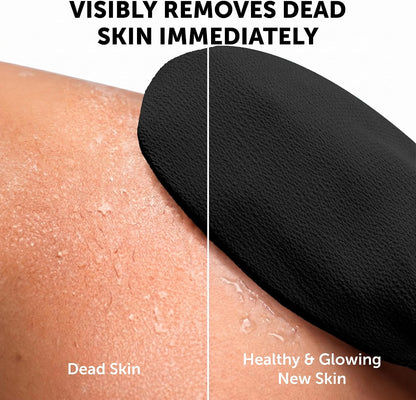 VALITIC Exfoliating Glove Body Scrubber Mitt for Shower, Pair Black