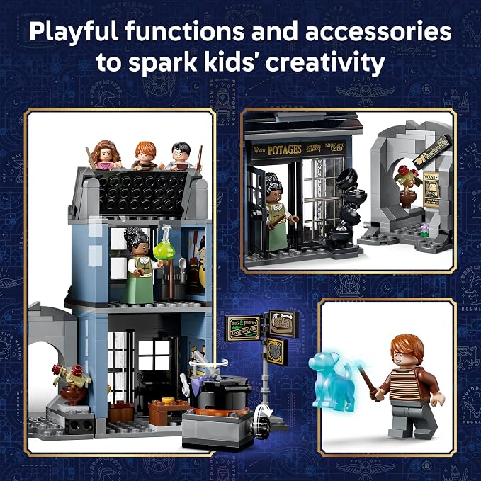 LEGO Harry Potter Knockturn Alley Wizarding Shops 76471 | Building Toy for Girls & Boys, Ages 8+, Playset W/ 8 Minifigures, Pretend Play or Display, 788 pieces, Gift for Birthdays