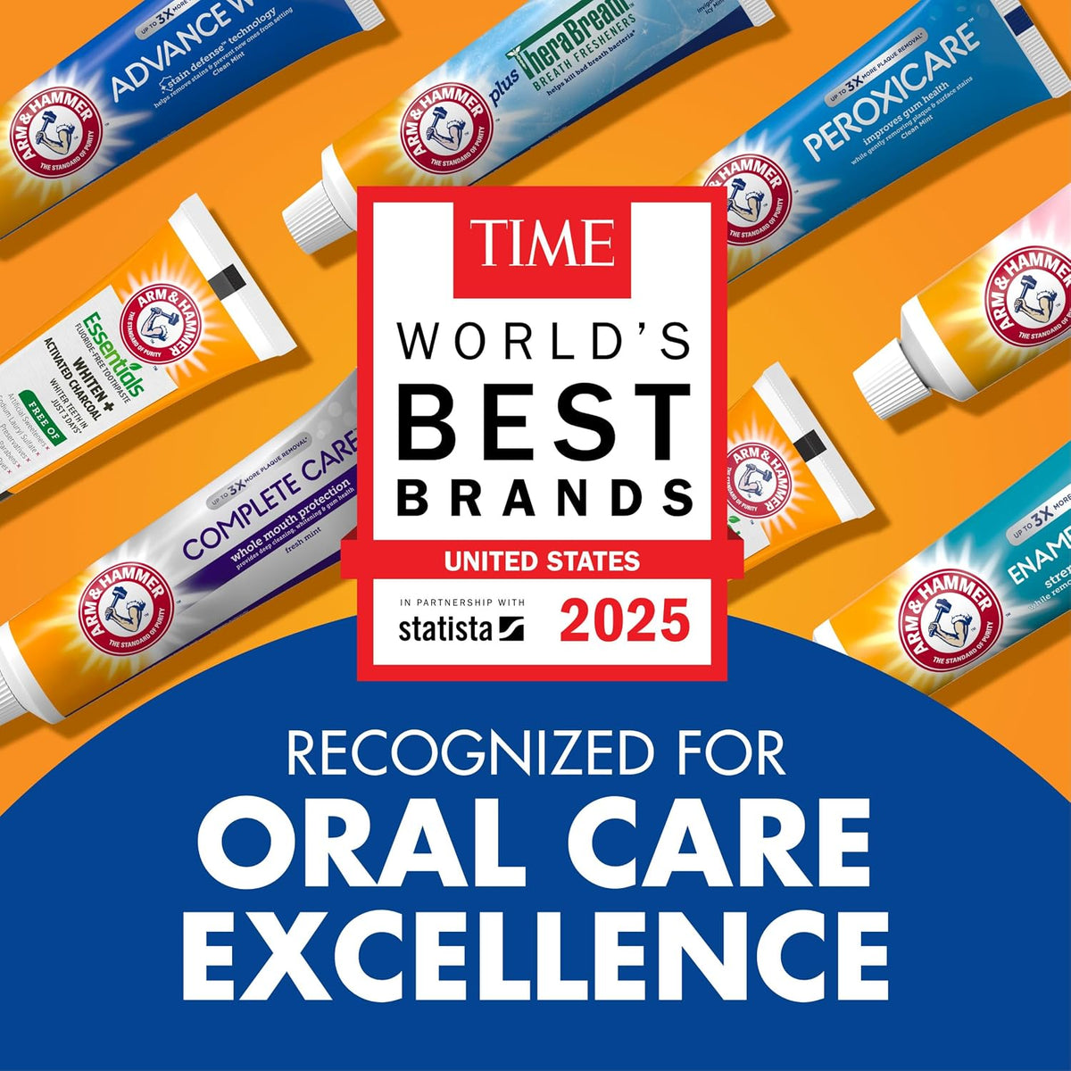 ARM & HAMMER Essentials Fluoride-Free Toothpaste, Clean Mint, 4.3oz, 4-Pack