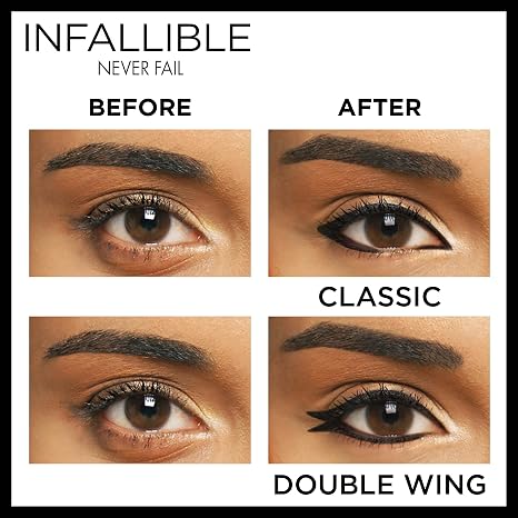 L'Oreal Paris Makeup Infallible Never Fail Original Mechanical Pencil Eyeliner with Built in Sharpener, Black, 0.008 oz., 1 Count