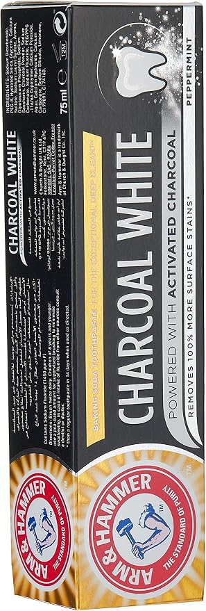 Arm & Hammer Charcoal White Toothpaste, 75ml