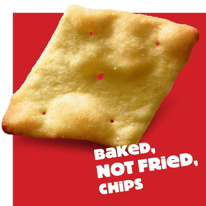 Cheez-It Snap'd Cheese Cracker Chips, Thin Crisps, Extra Crunchy, Sharp White Cheddar (6 Bags)