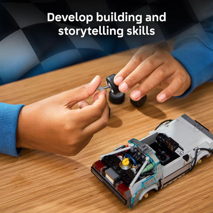 LEGO Speed Champions Time Machine from Back to The Future Building Toy for Kids - Pretend Play & Display Car Toy W/ 2 Build Modes for Boys & Girls, Ages 9+ - Gift for Birthdays - 77256