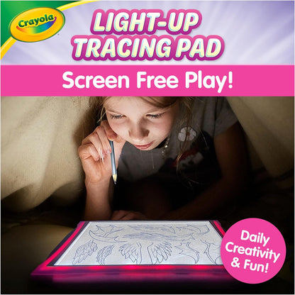 Crayola Light Up Tracing Pad Pink, Best Birthday Gifts for Girls & Boys, 6, 7, 8 Year Olds, Kids Toys, Light Box Art Kit for Kids