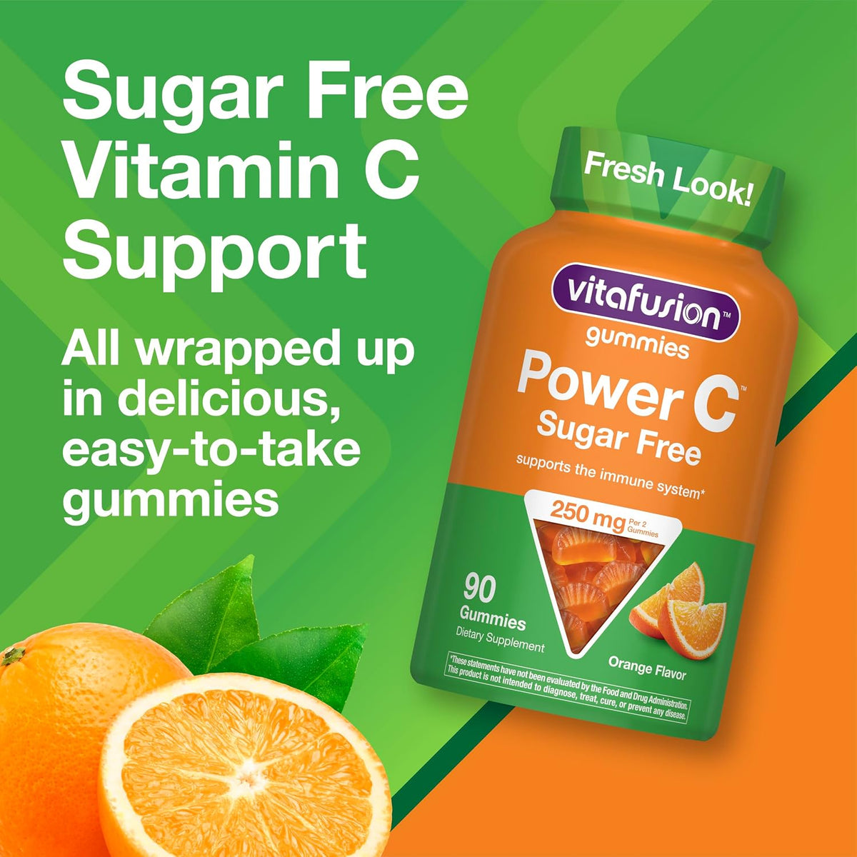 Vitafusion Vitamin C 250 mg Per 2 Gummies Sugar Free | 90 Count