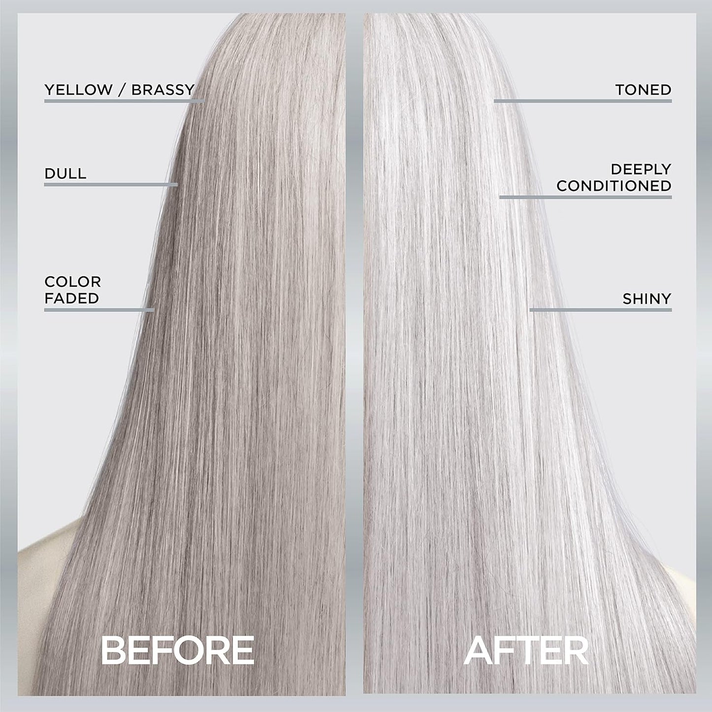 L’Oreal Paris Le Color Gloss One Step Toning Gloss, In-Shower Hair Toner with Deep Conditioning Treatment Formula for Gray Hair, Silver White, 1 Kit
