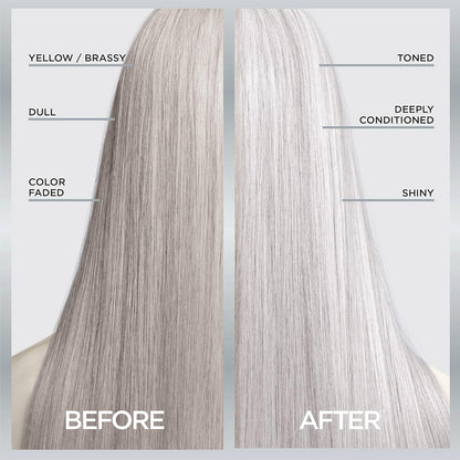 L’Oreal Paris Le Color Gloss One Step Toning Gloss, In-Shower Hair Toner with Deep Conditioning Treatment Formula for Gray Hair, Silver White, 1 Kit