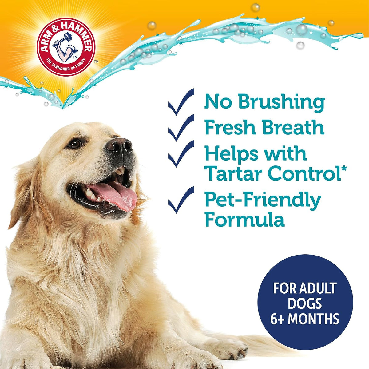 Arm & Hammer, Dental Water Additive, Dog Breath Freshener, 16 Fl Oz
