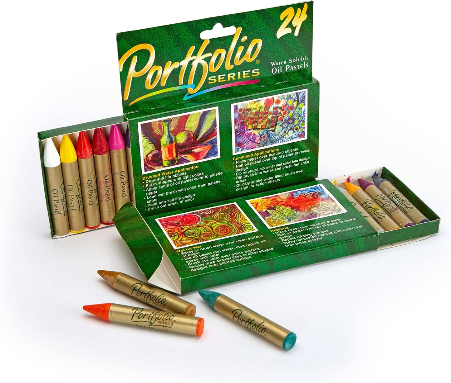 Crayola Portfolio Series Oil Pastels, Water Soluble, 24 Count, Colors May Vary