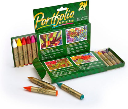 Crayola Portfolio Series Oil Pastels, Water Soluble, 24 Count, Colors May Vary