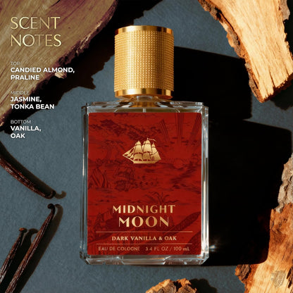 Old Spice Cologne for Men, Premium & Pairable Fragrance Spray, Midnight Moon with Dark Vanilla & Oak Signature Scent, Masculine & Sophisticated for Day & Night Wear, Eau de Cologne, 3.4 fl oz