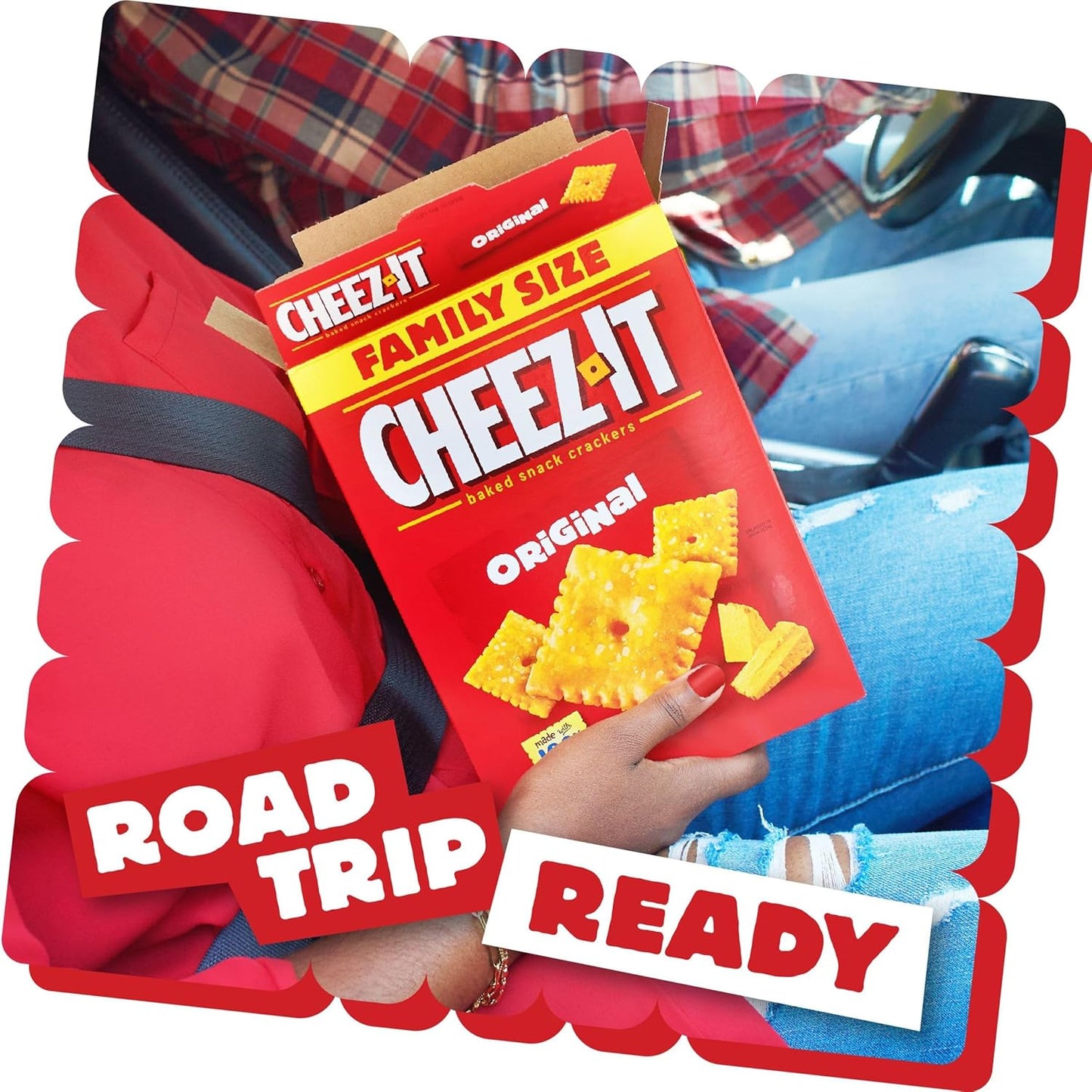 Cheez-It Cheese Crackers, Baked Snack Crackers, Lunch Snacks, Original, 21oz Box (1 Box) (Pack of 2)