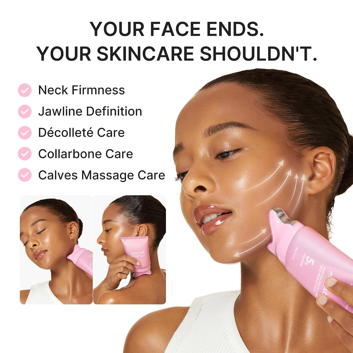 medicube Age Backwards Kit: Gua Sha Cream and PDRN Caffeine Eye Patches